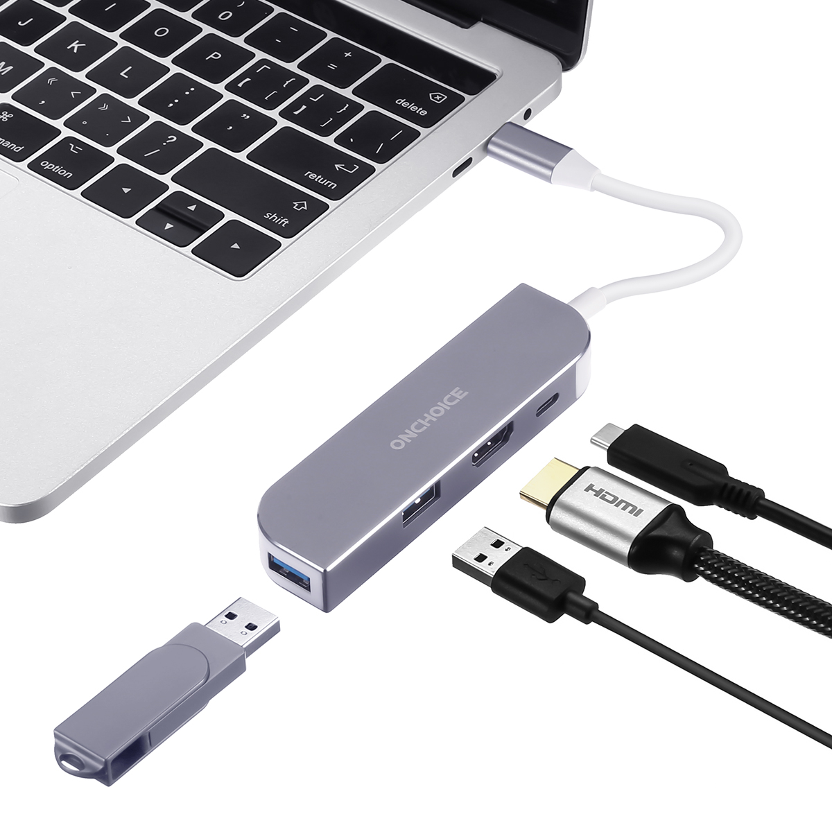 

Type-C USB-C 3.1 до 2-портовый USB 3.0 HDMI 4K Дисплей 100W PD Зарядный концентратор