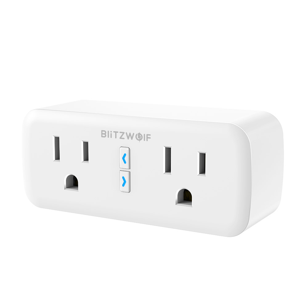

BlitzWolf® BW-SHP3 Dual Outlet WIFI Smart Socket US Plug 110-240V 10A Work with Amazon Alexa Google Assistant