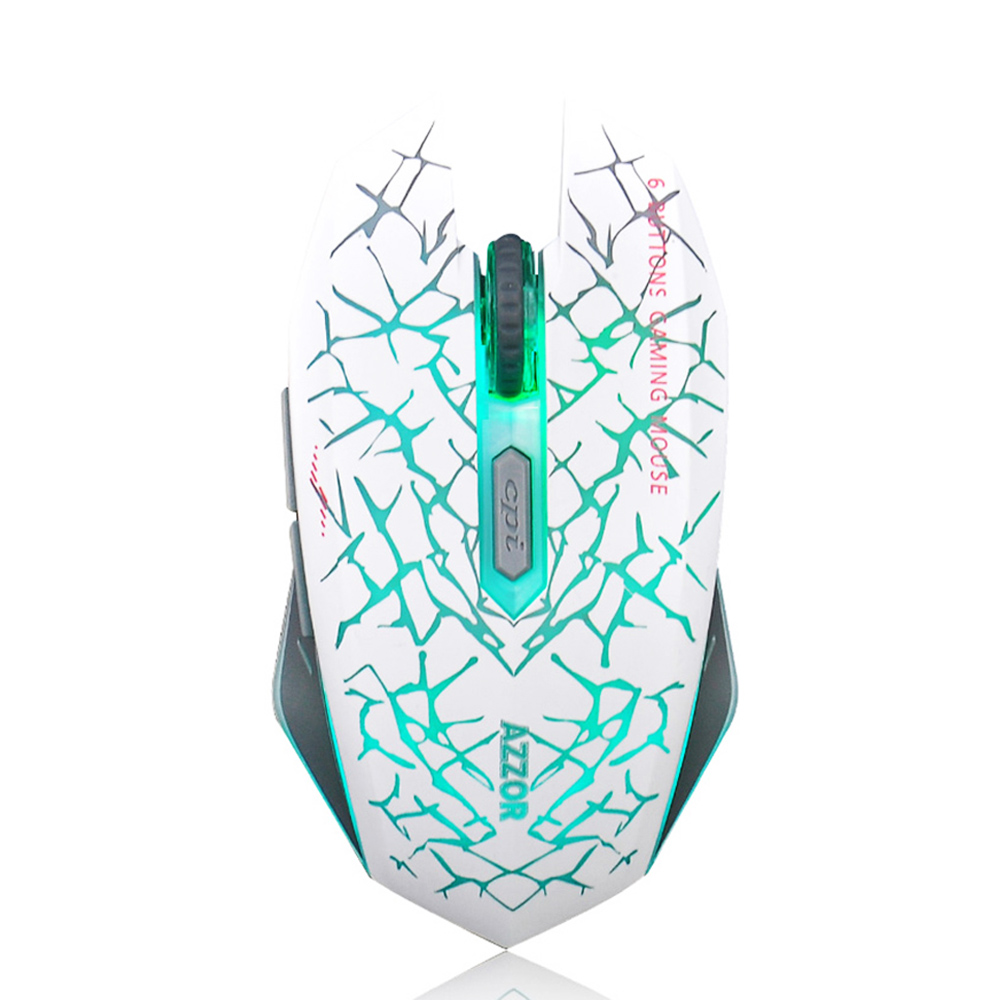 Azzor M6 2400dpi Rechargeable 2.4GHz Wireless Backlit Optical Mouse Silent Mouse 11