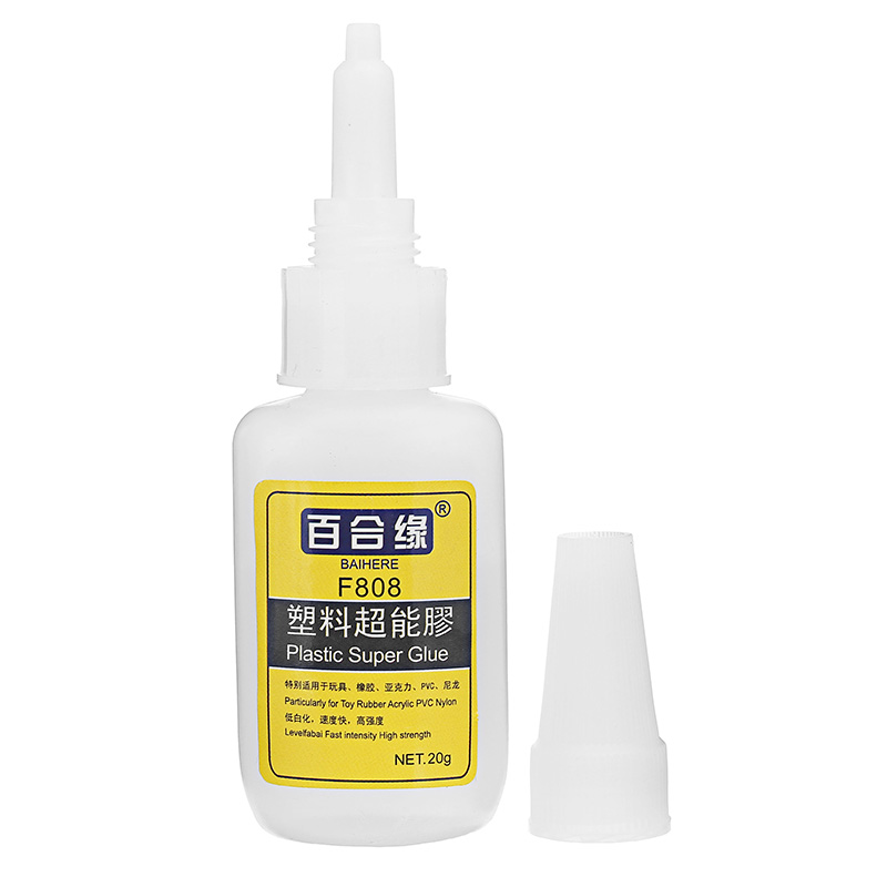 BAIHERE 20g 808 Plastic Super Glue Strong Instant Adhesive
