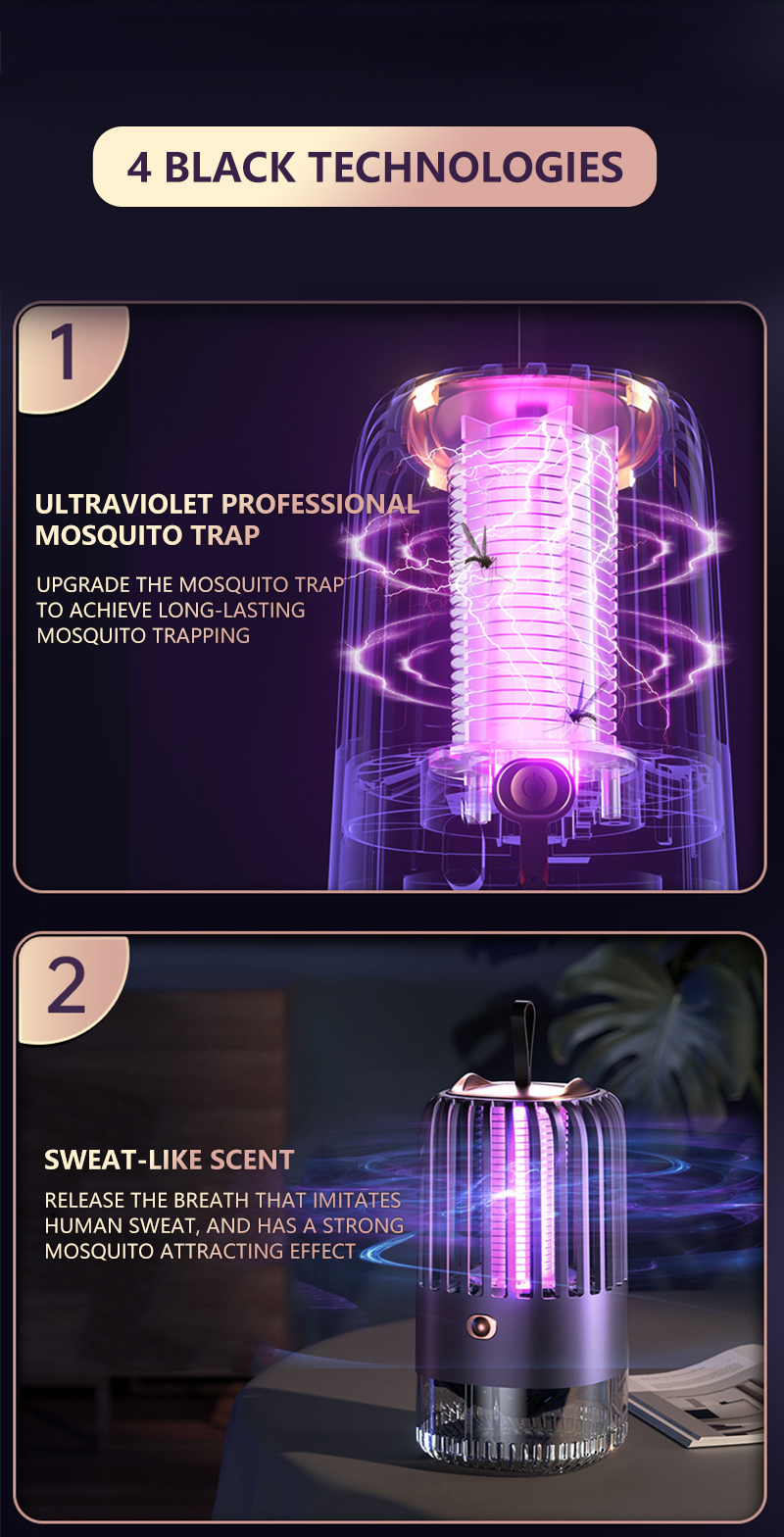 AGSIVO Plug-in Electric Mosquito Bug Zapper Mosquito Killing Lamp Fly Trap Fly Zapper For Home / Backyard / Patio