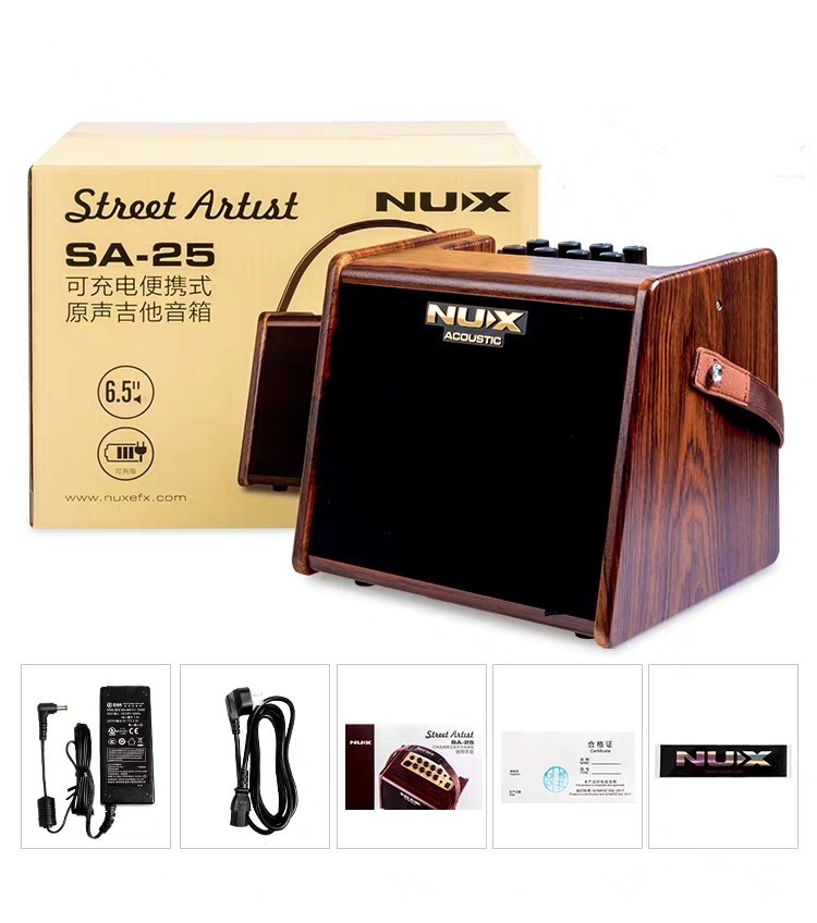 NUX SA-25 25W 3000mAh Rechargeable Bluetooth Acoustic Guitar Speaker - Photo: 2