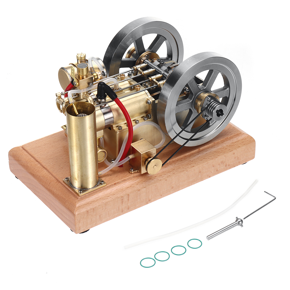 H76 Horizontal Twin Cylinder Engine Model STEM Metal Stirling Engine Science Discovery Physics Toy