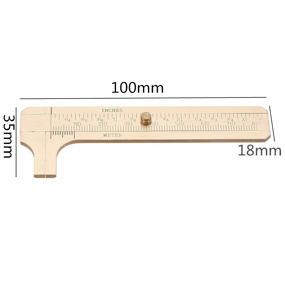 80mm Vernier Caliper Gauge 80mm//100mm,Double Scales Digital mm//inch Brass Sliding Gauge Vernier Caliper Ruler Measuring Tool With High Precision