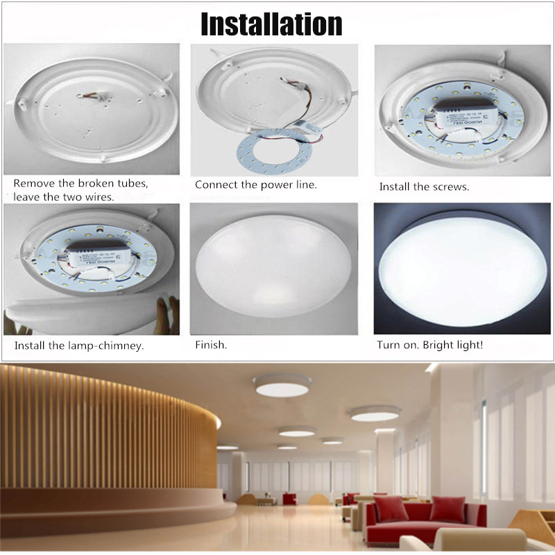 25W 5730 SMD LED Double Panel Circles Annular Ceiling Light Fixtures Board Lamp