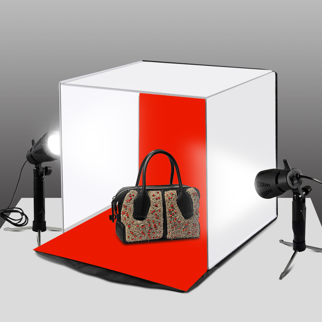 PULUZ PU5140 Photo Softbox 40cm Portable Folding Studio Shooting Tent Box Kits with 5 Color Backdrop