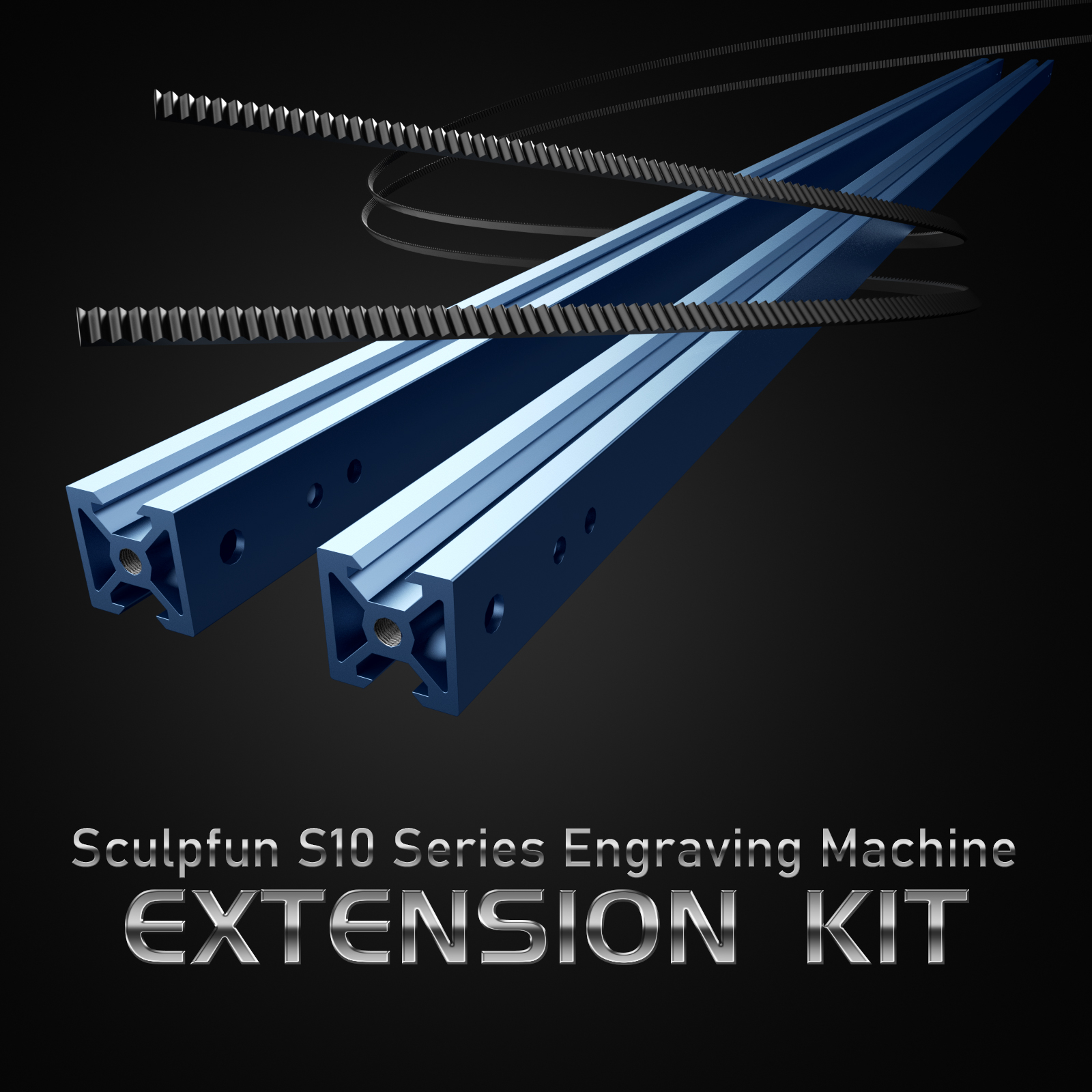 SCULPFUN S10 engraving area expansion kit for expanding the engraving area of S10 engraving machine to 950x400mm aluminum shaft  directly installed