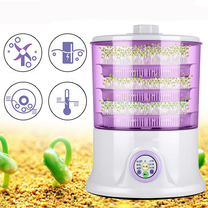 

Gardening 220V Automatic1.5L Household 3-layers Multifunctional Bean Sprouts Machine