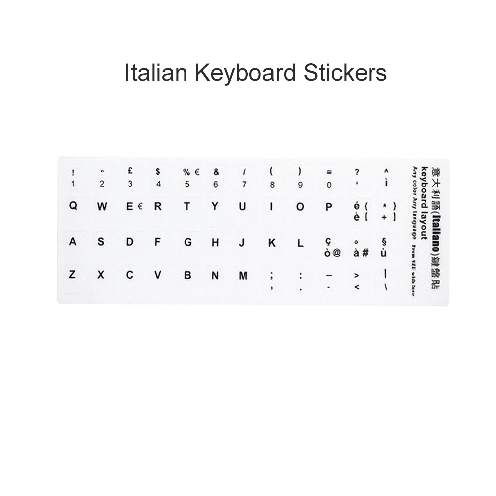 Italian Laptop Keyboard Sticker Keycap Stickers Transparent Cover Notebook Desktop Laptop