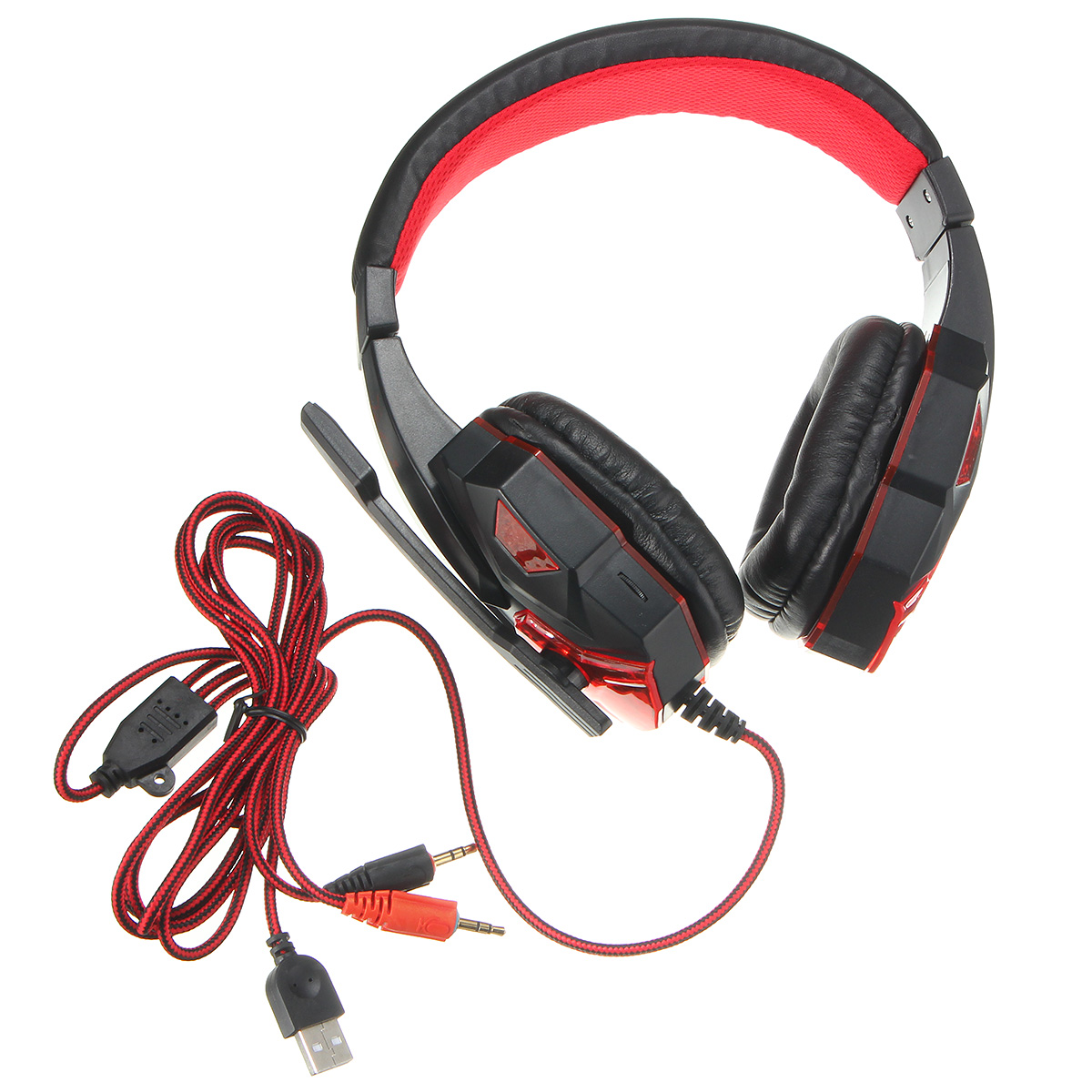 USB 3.5mm LED Surround Stereo Gaming Headset Headbrand Headphone With Mic 14