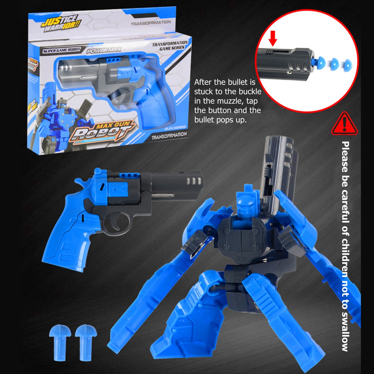 Children's Deformation Pistol Robot Toy Puzzle DIY Assembly Toy Christmas Gift