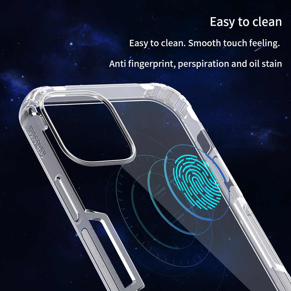 NILLKIN Bumpers Natural Clear Transparent Anti-Fingerprint Shockproof Soft TPU Protective Case Back Cover for iPhone 12 / 12 Pro 6.1 inch