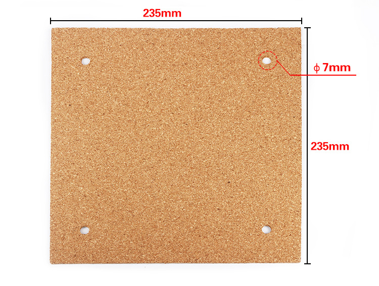 235*235*3mm Heated Bed Hotbed Thermal Heating Pad Insulation Cotton With Cork Glue For Ender-3 3D Printer Reprap Ultimaker Makerbot 8