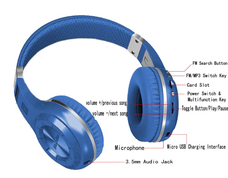 Bluedio H Plus Turbine Wireless Bluetooth 4.1 Stereo Headset With Mic FM 13