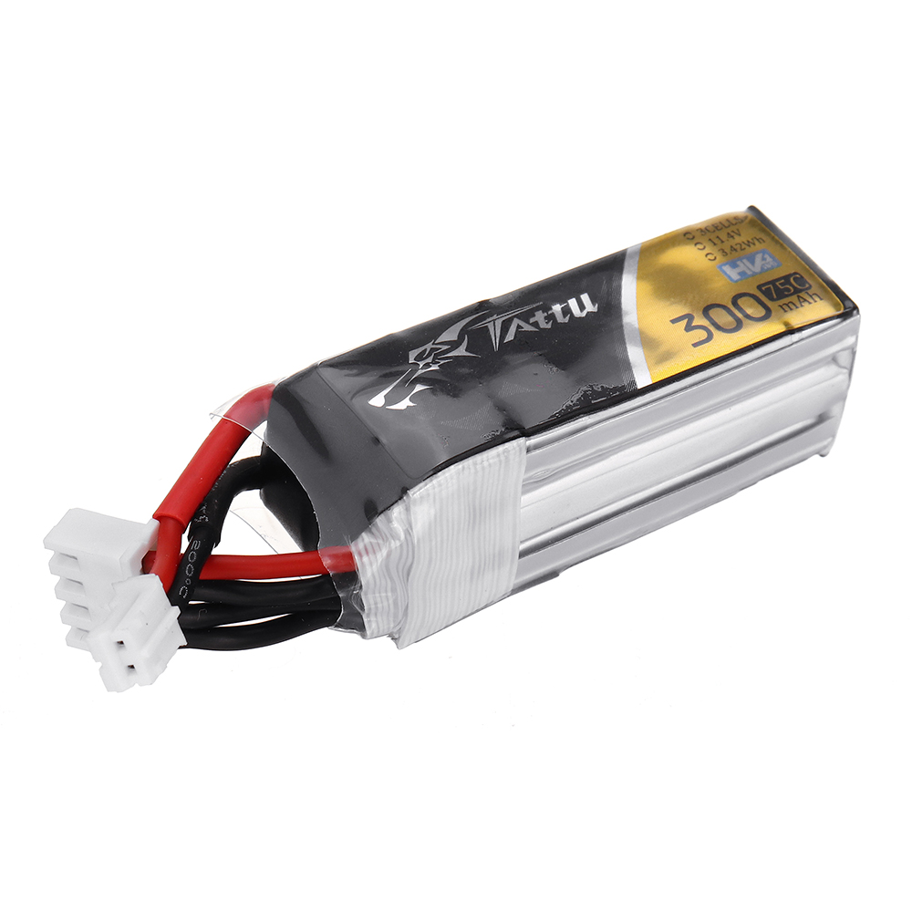 TATTU 11.4V 300mAh 75C 3S PH2.0 Plug Lipo Battery for Happymodel Mobula7 V3 Frame 75mm 2s whoop - Photo: 5