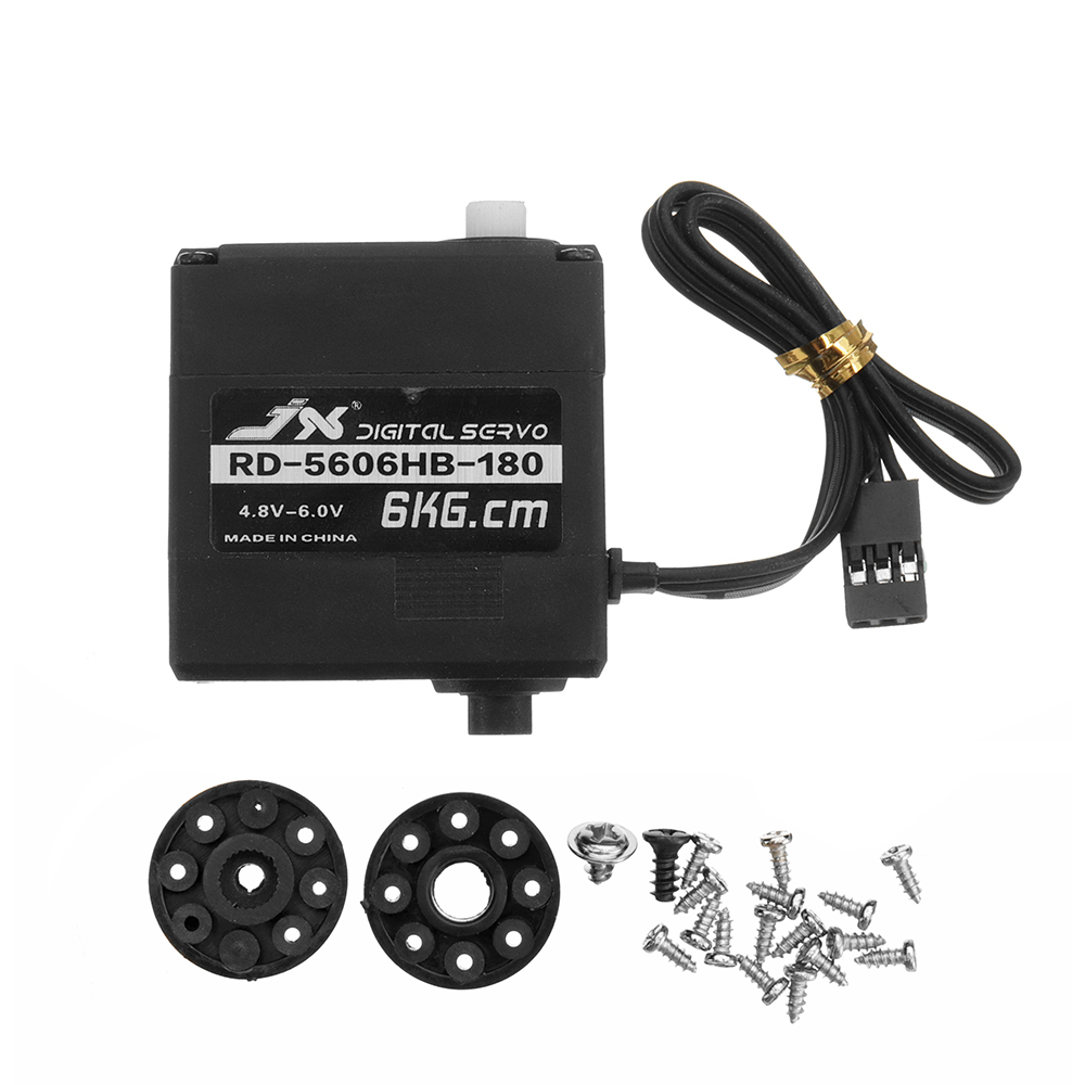 JX RD-5606HB-180 6KG Digital Plastic Double Axis Steering Gear 180° Servo For RC Robots