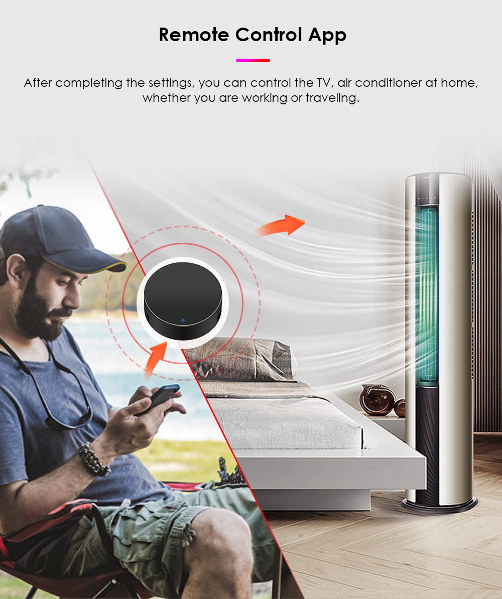 AUBESS WiFi IR Smart Universal Remote Control For TV Air Conditioner, Compatible With Tuya Smart Life Alexa Google Home