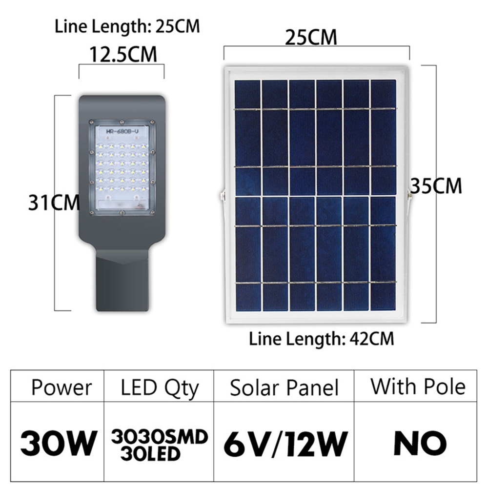 30W Waterproof 30 LED Solar Light with Wall Suction Light/Remote Control Street Light for Outdoor 