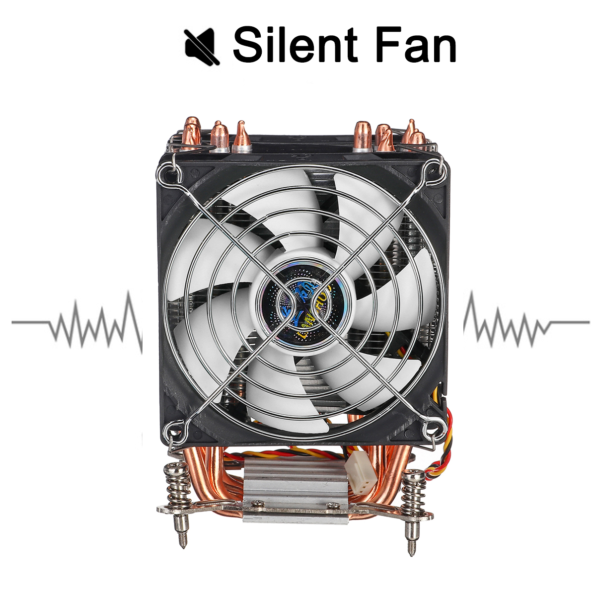 3 Pin 90cm Double Cooling Fan 6 Heat Pipes Cooler Heatsink for 115X 1366 Motherboard 12