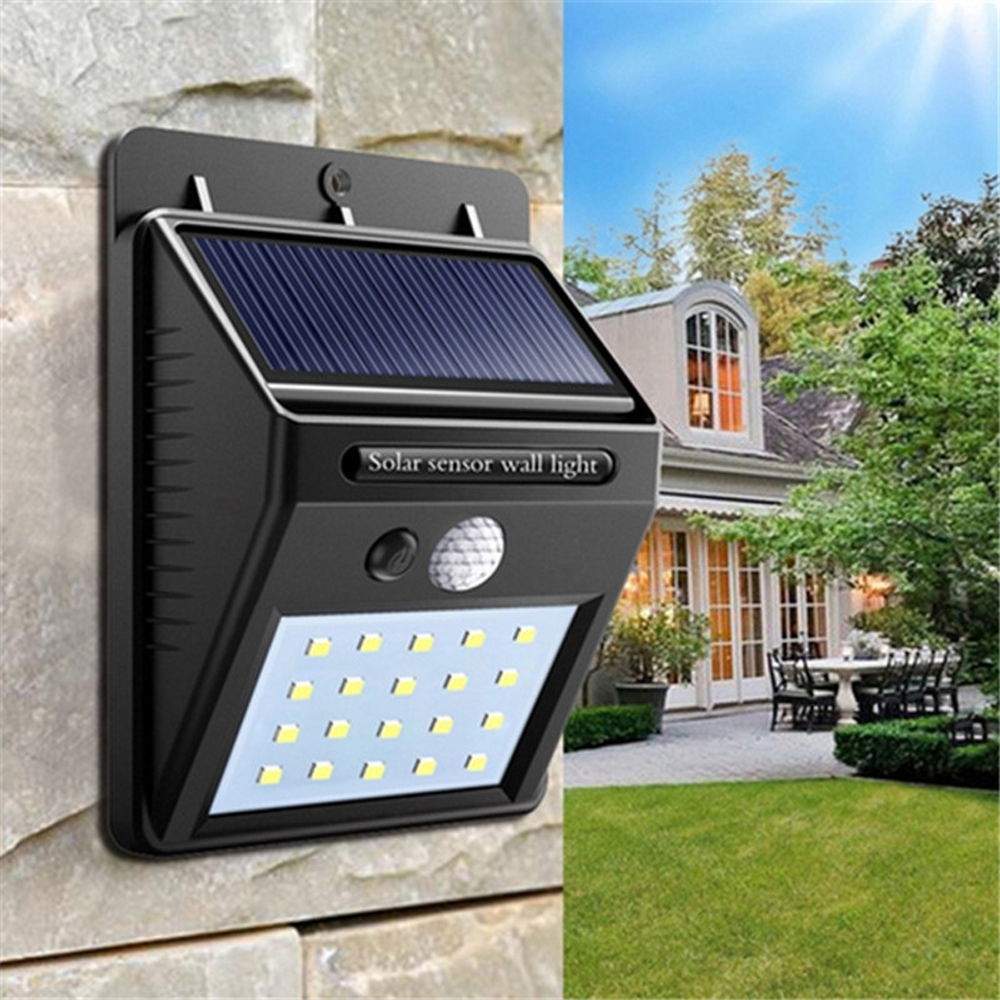 100 LED Outdoor Solar Power Motion Sensor Wall Light Waterproof Garden Yard Lamp
