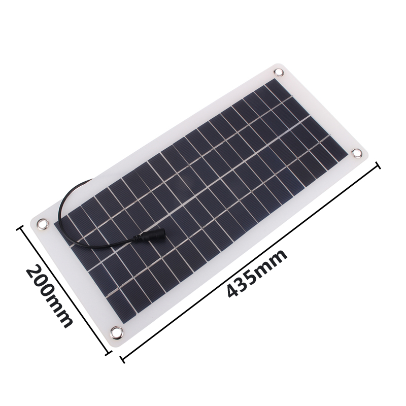 15w 12V/5V Output Semi-Soft Polycrystalline Solar Panel with Wires 13