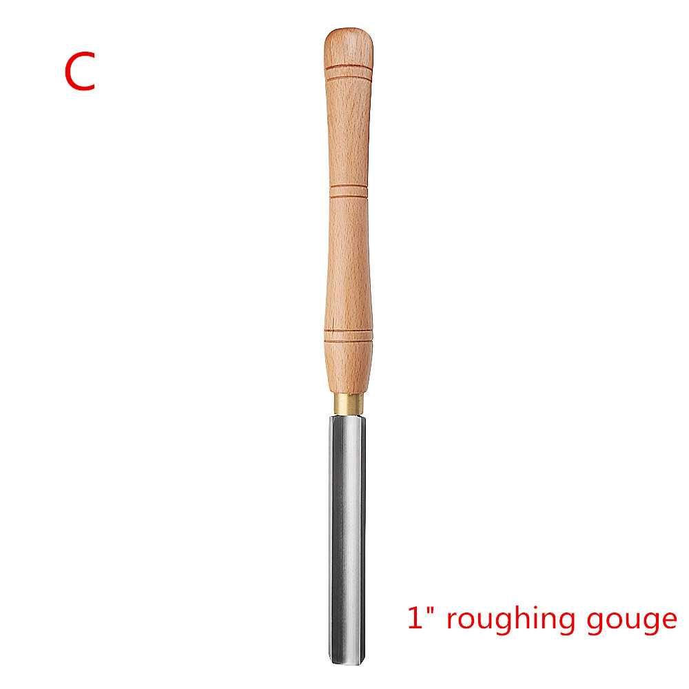 Drillpro High Speed Steel Lathe Chisel Wood Turning Tool with Wood Handle Woodworking Tool 17