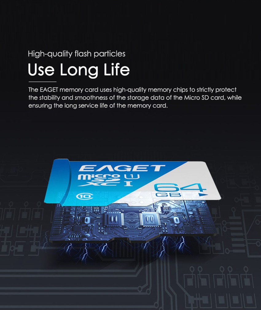 EAGET T1 Micro SD Card Memory Card 16GB/32GB/64GB/128GB Class 10 TF Card 13