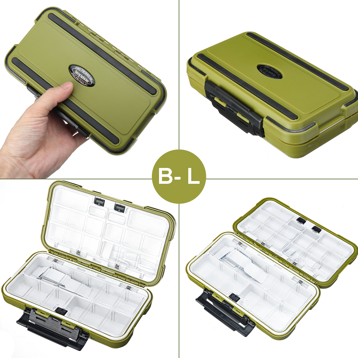 Waterproof Fishing Lure Storage Case Double Side Sea Boat Distance Carp Fly Tackle Box