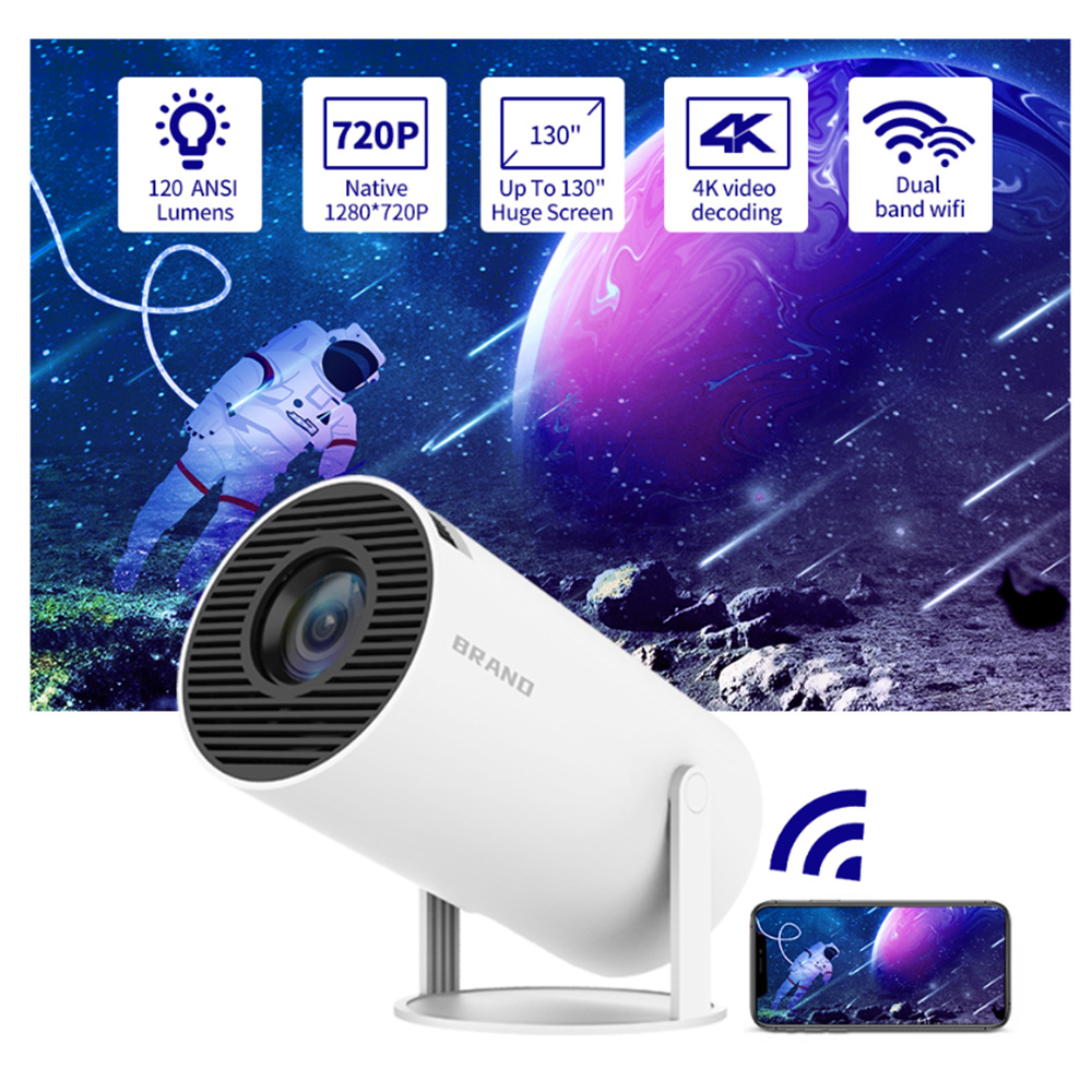 Bakeey StarGazer Smart Projector 1080P Supported Android 11.0 OS 120ANSI Lux Portable 1+8G Storage Home Theater Outdoor Movie EU Plug