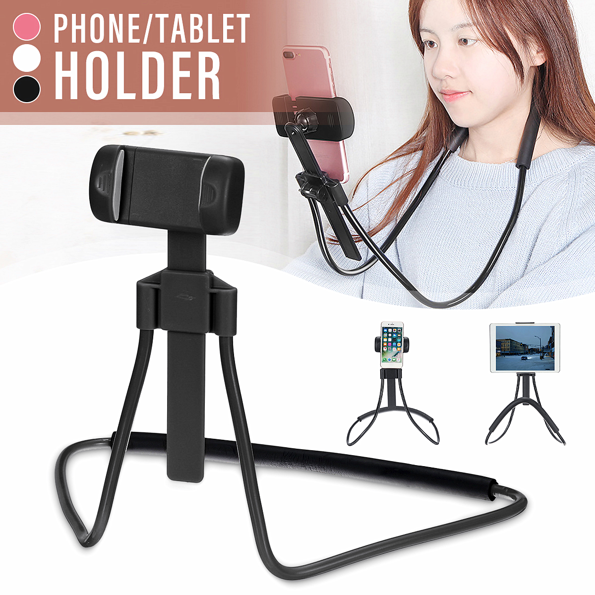 Flexible Mobile Phone Holder Lazy Hanging Neck Bracket 360 Degree For Smartphone Netbook