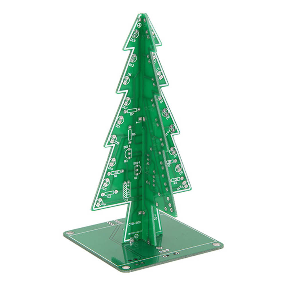 geekcreit® diy christmas tree led flash kit 3d electronic learning kit ...