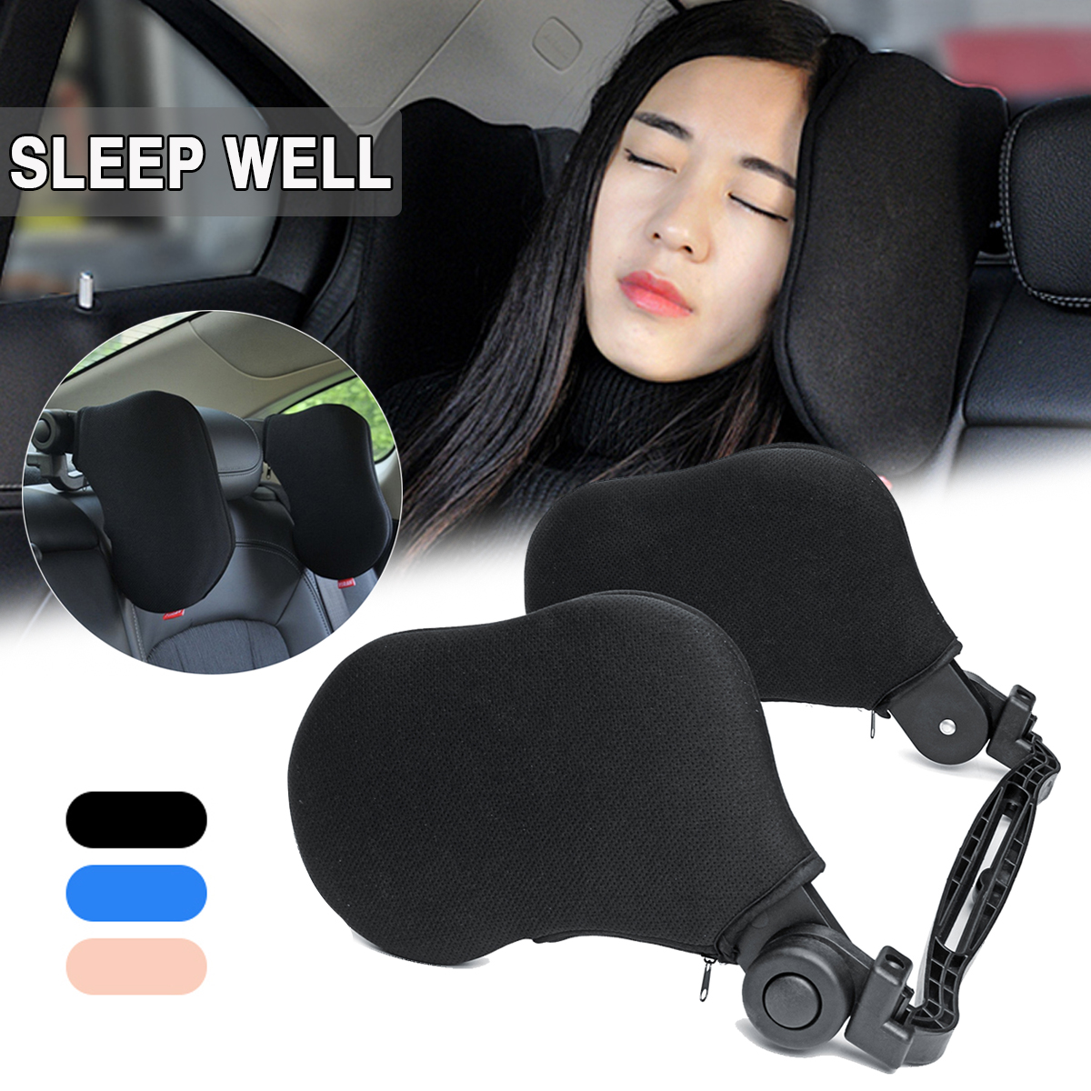 Outdoor Car Seat Headrest Memory Foam Pillow Head Neck Rest Support Cushion 10