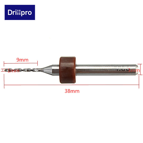 Drillpro DB-P3 10pcs 1.0mm Carbide Micro PCB Drill Bits CNC Jewelry Rotary Tool For PC Boards