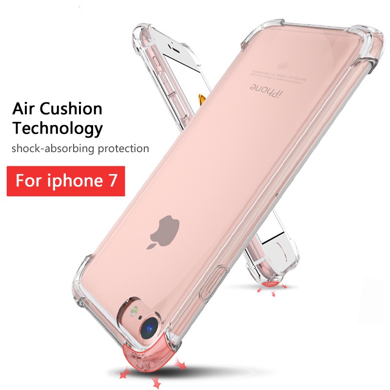 Air Cushion Soft TPU Transparent Shockproof Protective Case For iPhone 7 / for iPhone 8 / for iPhone SE 2020