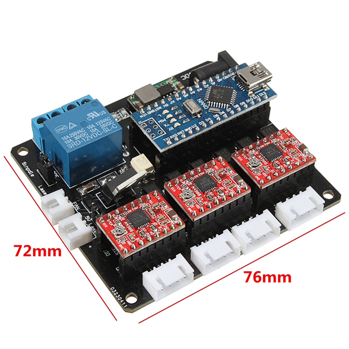USB 3 Axis Stepper Motor Driver Board For DIY Laser Engraving Machine 3 Axis Control Board 13