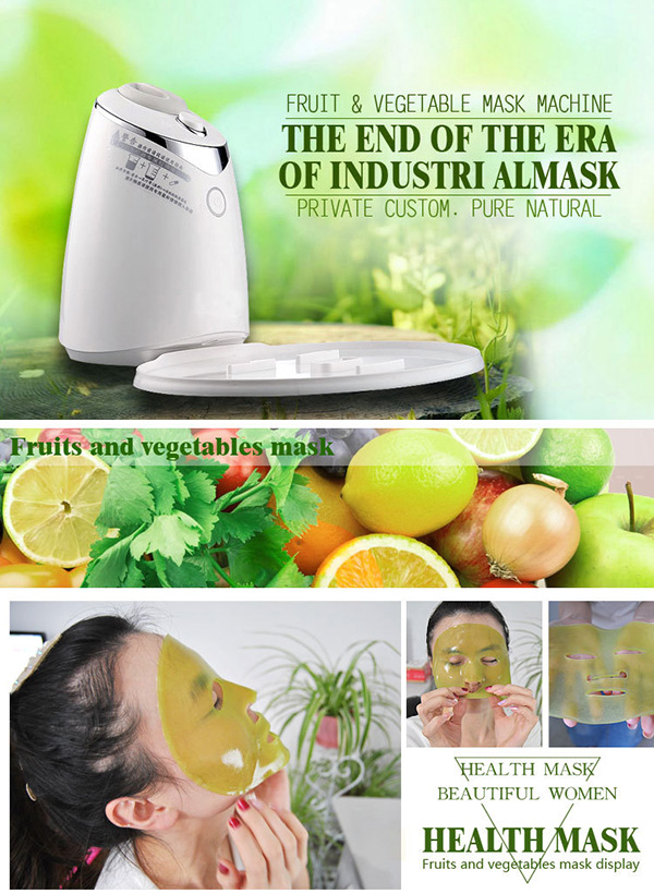 LuckyFine DIY Face Mask Machine Automatic Fruit Facial Mask Maker Natural Vegetable Mask With Collagen Pill