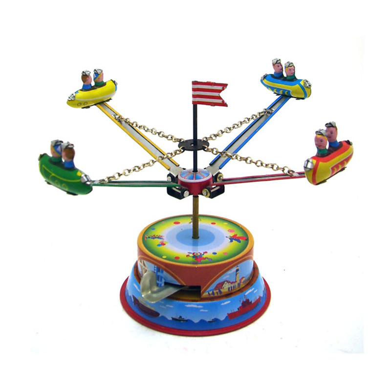 

Classic Vintage Clockwork Amusement Park Nostalgic Wind Up Children Kids Tin Toys With Key