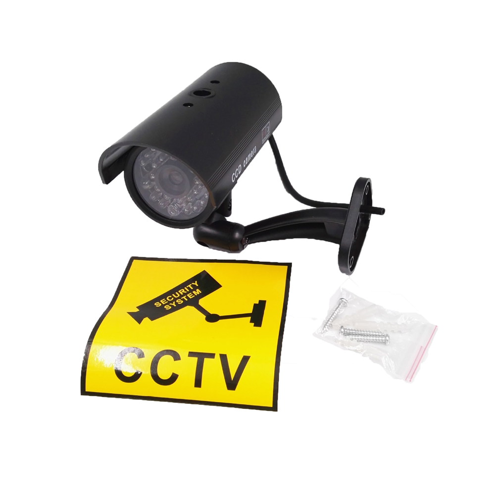 Waterproof Dummy CCTV CCD Bullet Camera with Flashing LED Light Outdoor Fake Simulation Camera 42