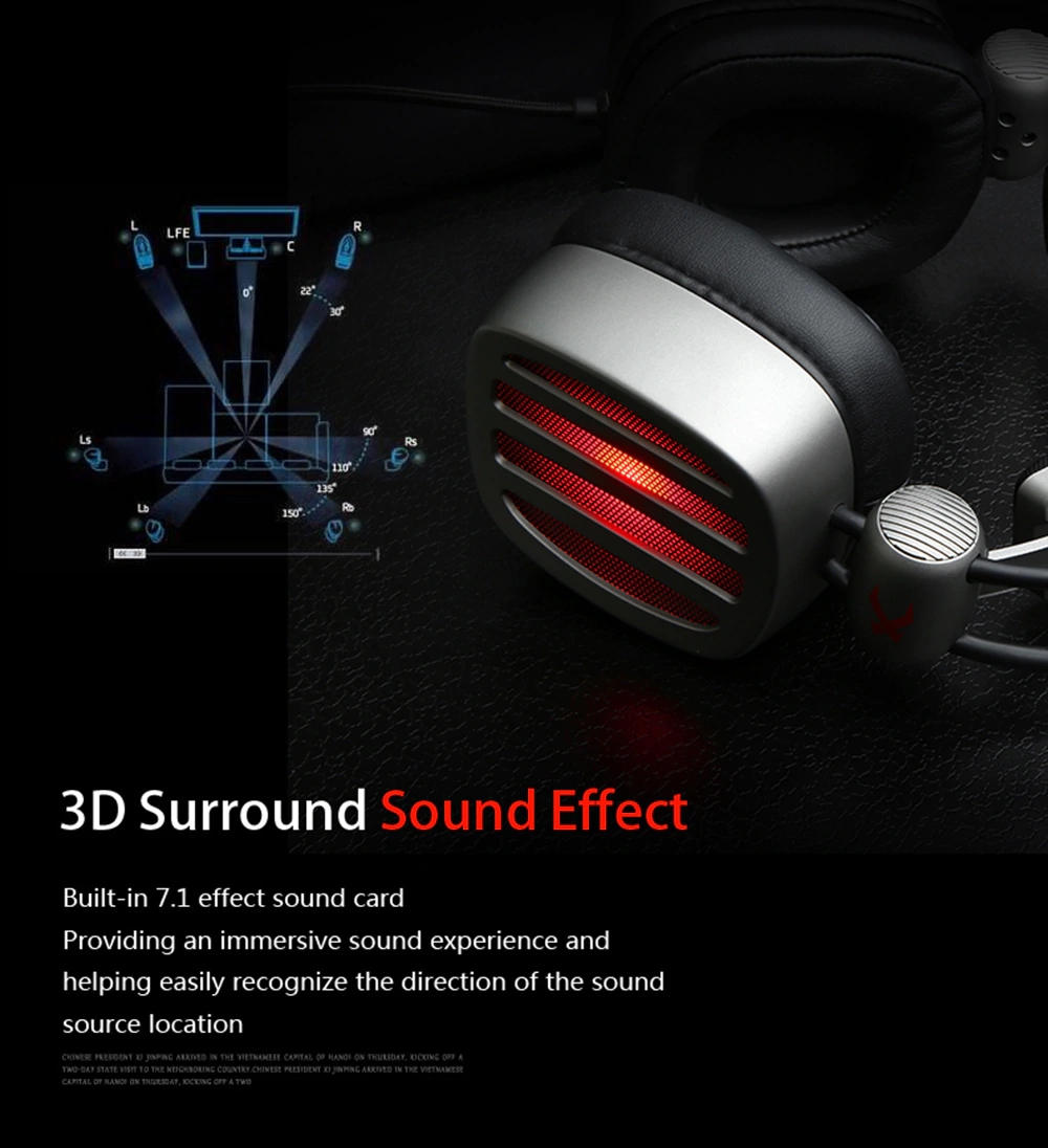 Xiberia S21 USB Wired 7.1 Surround Sound Stereo Gaming Headphone Headset with Mic 7