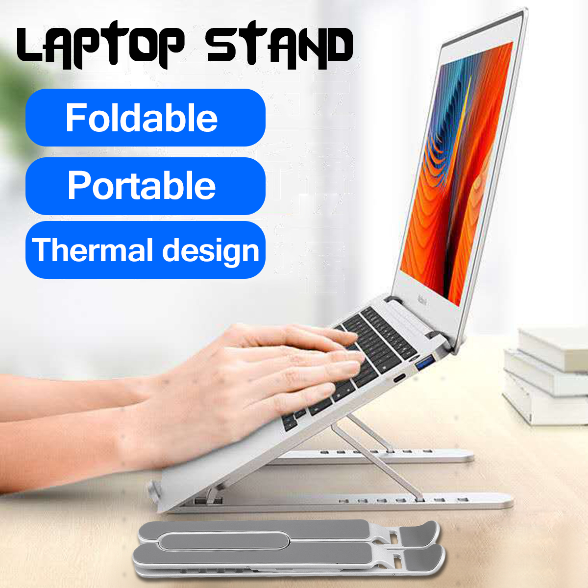 Laptop Stand Notebook Computer Rack Cooling Base Adjustment Portable Aluminium Alloy Support Base Desktop Lifting Bracket