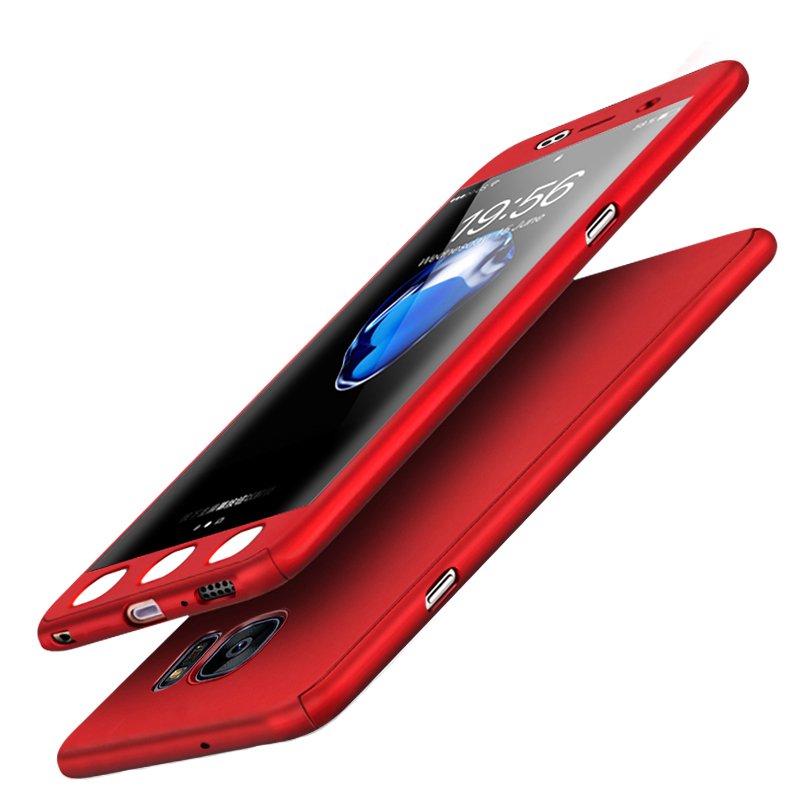 

360 ° Полное тело закаленное стекло протектор экрана + жесткий ПК передняя крышка + задняя крышка Чехол для Samsung Galaxy S7