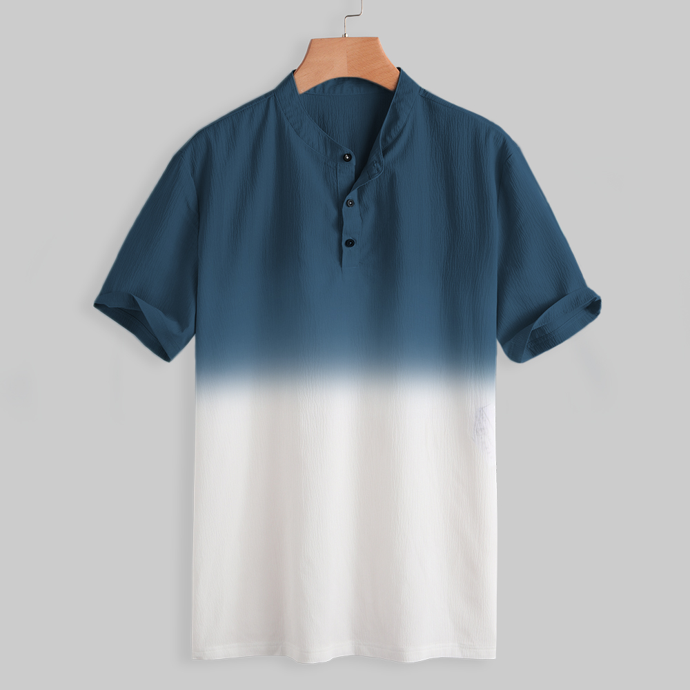 

Mens 100% Cotton Gradient Color Buttons Shirts