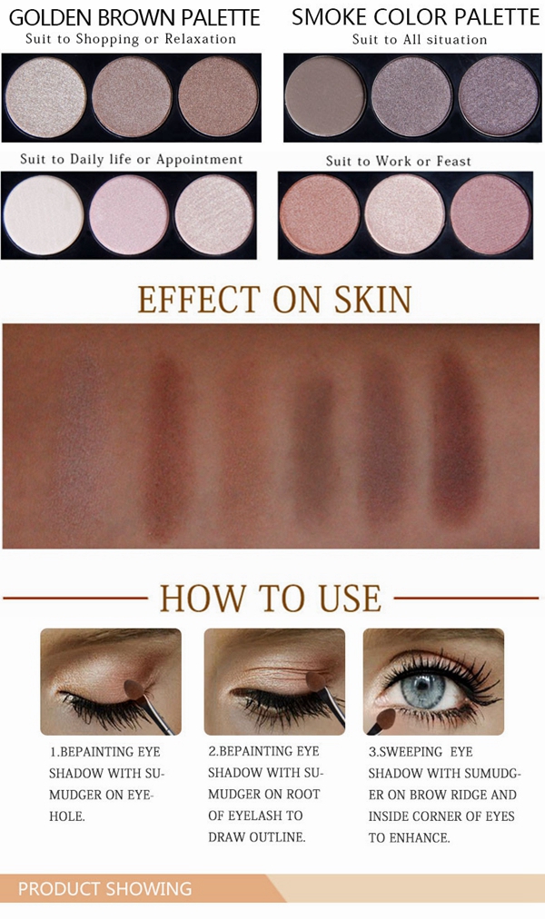 12 Colors Eyeshadow Palette Glitter Shimmer Long-lasting Waterproof Natural Eye Makeup Cosmetic