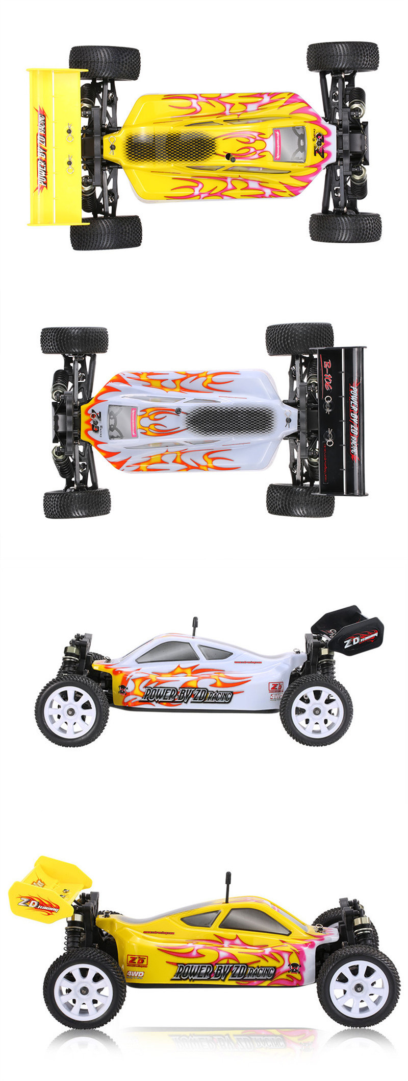 ZD Racing 9102 Thunder B-10E DIY Car Kit 2.4G 4WD 1/10 Scale RC Off Road Buggy Without Electronic Parts - Photo: 2