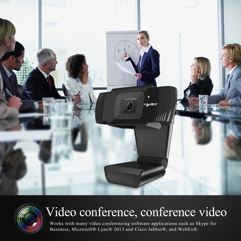 HXSJ S70 Full 1080P USB Webcam 30fps Built-in Microphone Adjustable Degrees Computer Camera 10