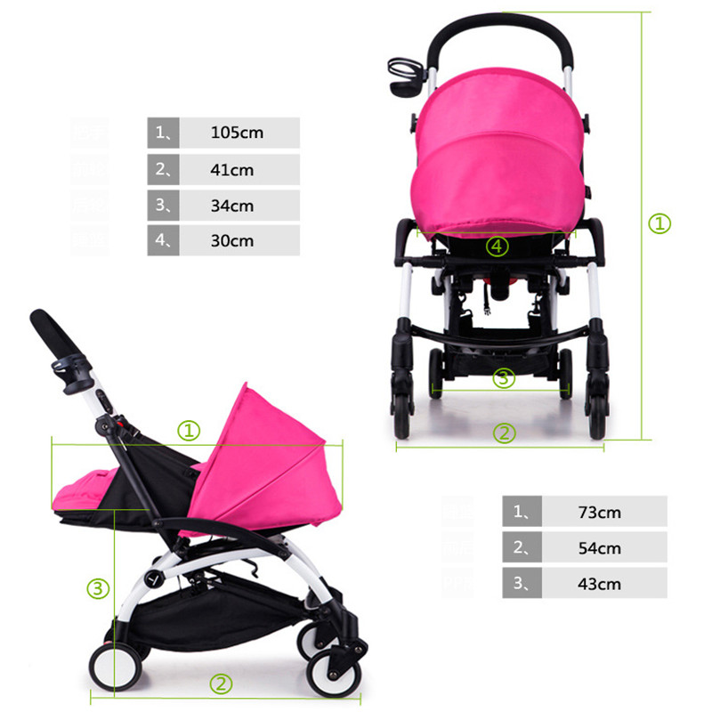 Folding Baby Stroller Sleeping Basket Infant Carriage Pushchair Sleep Pad Travel Car Stroller