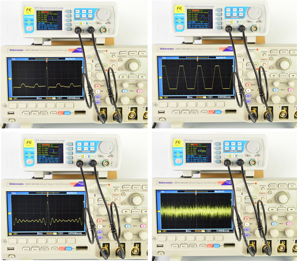 FY6800 2-Channel DDS Arbitrary Waveform Signal Generator 14bits 250MSa/s Sine Square Pulse Frequency Meter VCO Modulation 75