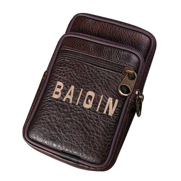 

Men Vintage Genuine Leather Outdoor 5.5 Inche Phone Bag
