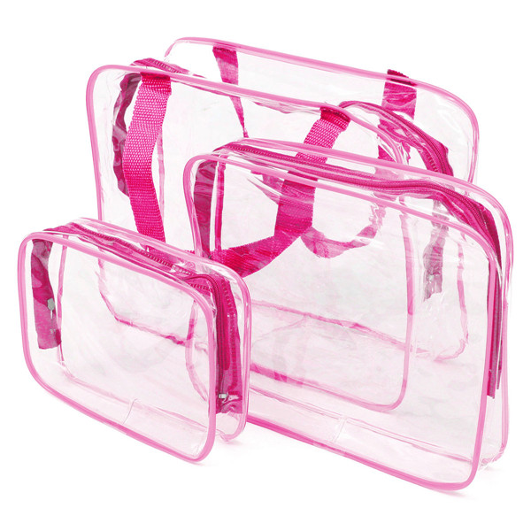 Portable Clear PVC Organizer Bags Makeup Travel Waterproof Toiletry