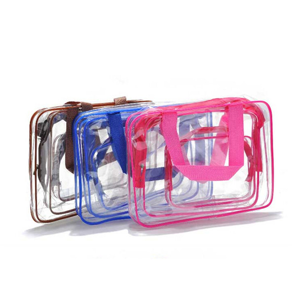 Portable Clear PVC Organizer Bags Makeup Travel Waterproof Toiletry